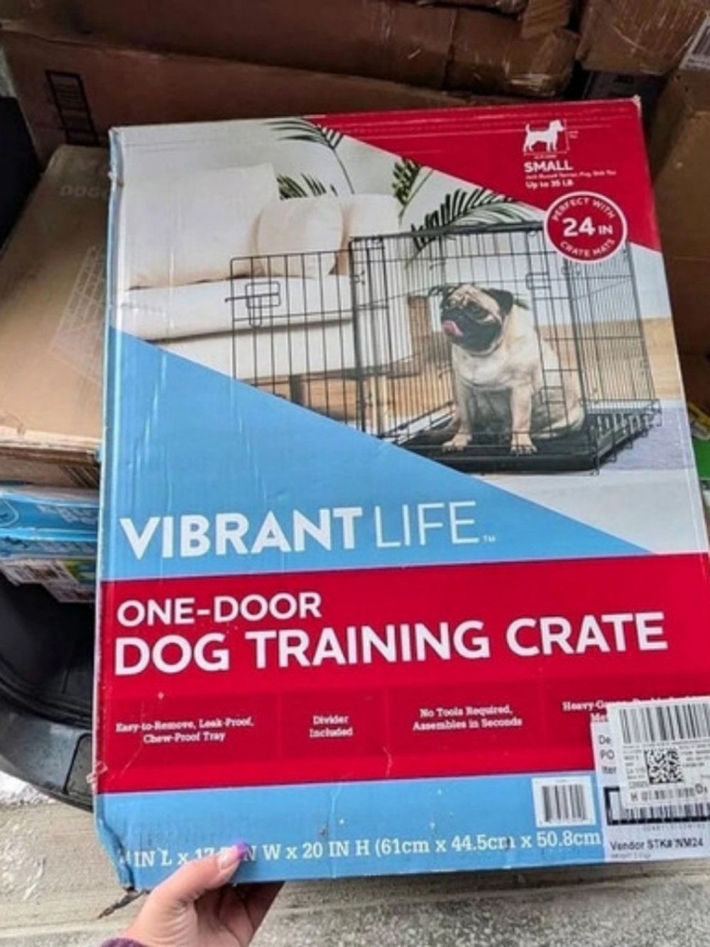 Vibrant Life One-Door Dog Training Crate